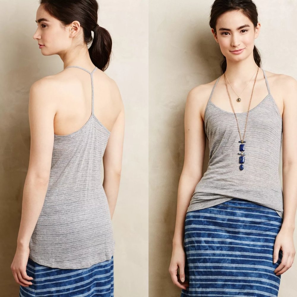 NWOT Bella Luxx Shadowstripe Y-Back Cami